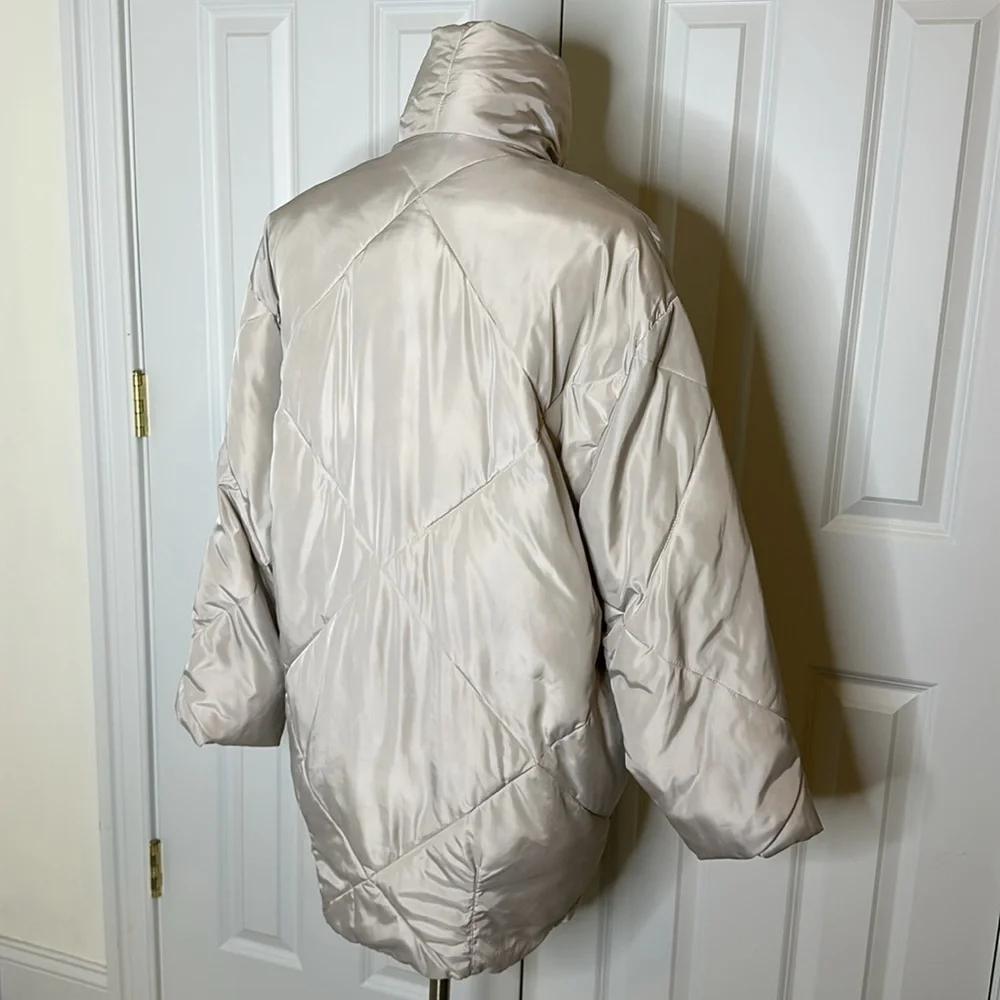 Free People Ella Puffa Coat in Mineral Dust SzXS